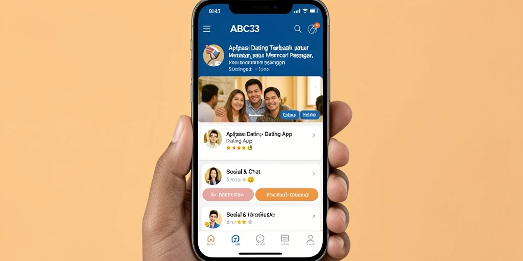 Tampilan antarmuka aplikasi ABC33 yang modern dan mudah digunakan.