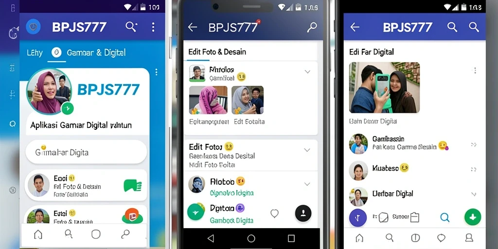 Tampilan antarmuka aplikasi BPJS777 yang menarik untuk edit foto.