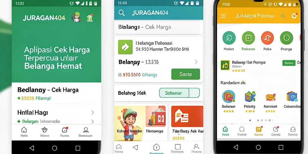 Tampilan antarmuka JURAGAN404 yang memudahkan cek harga.