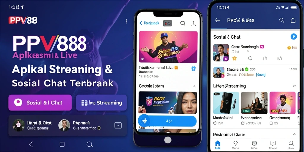 Tampilan antarmuka pengguna PPV88 yang menarik dan interaktif untuk Live Streaming.