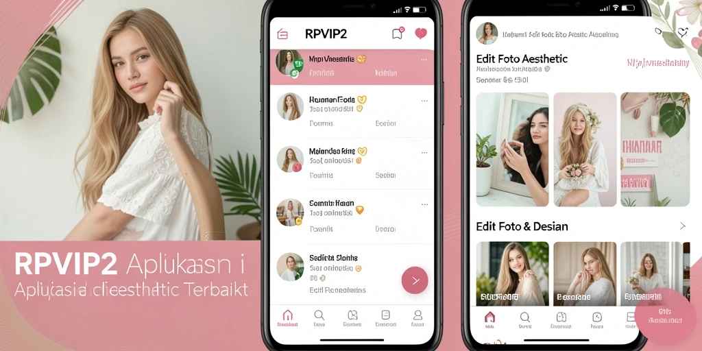 Antarmuka RPVIP2 menampilkan berbagai efek dan filter untuk Edit Foto Aesthetic.