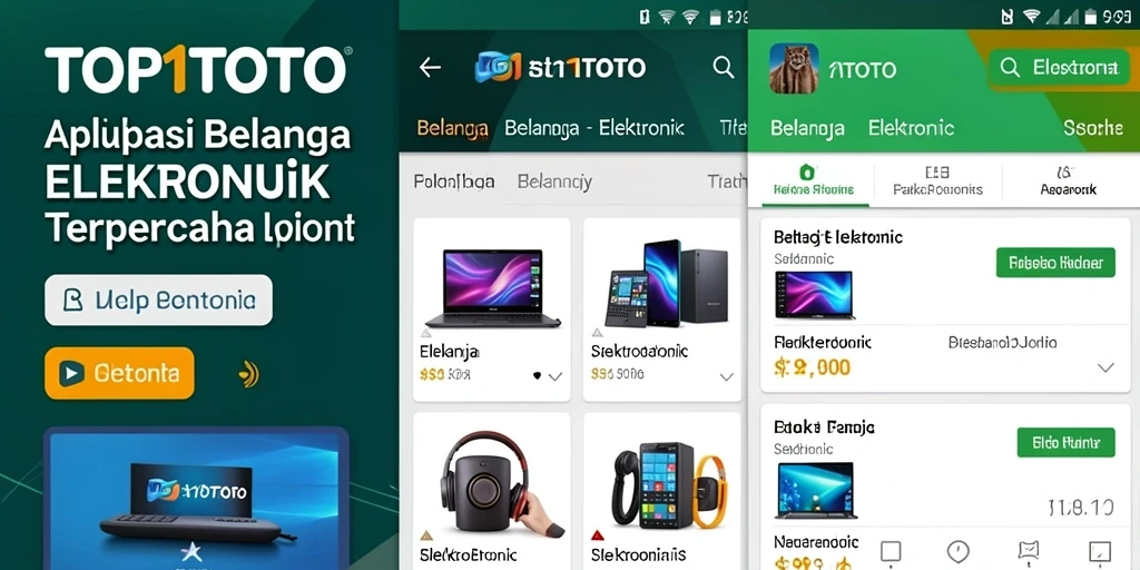 Antarmuka aplikasi TOP1TOTO untuk belanja elektronik yang intuitif.